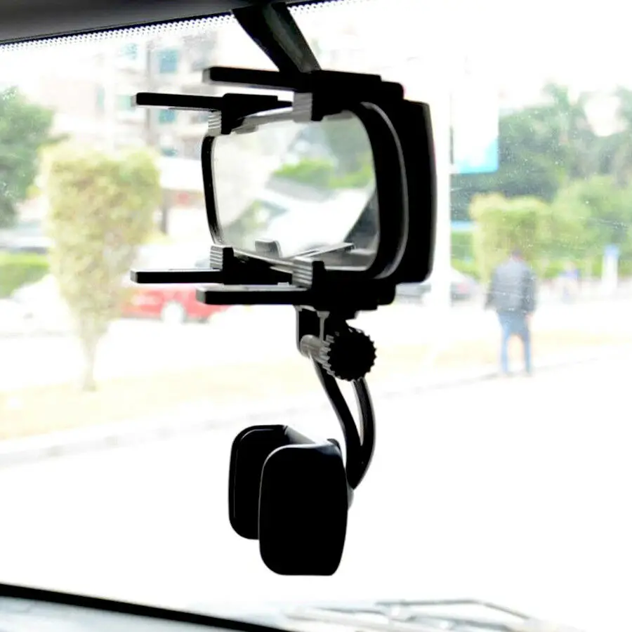 

360 Degree Car Rearview Mirror Mount Mobile Phone Stand Holder Cradle Support Navigation Data Recorder for Cell Phone GPS