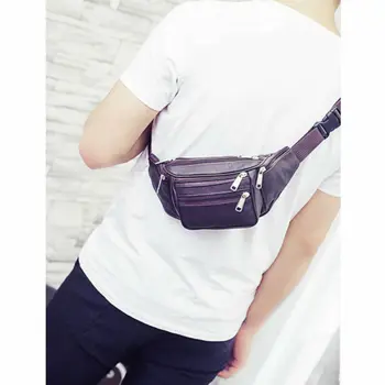 

Black Fanny Pack- Mens Waist Belt Bag Womens Purse Hip Pouch Travel Genuine Leather Black Fanny Pack Waist Bag Hip Belt Pouch
