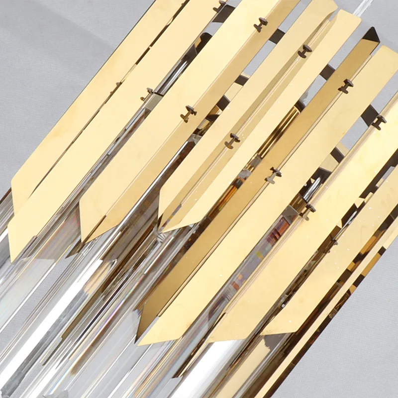 Modern Crystal Chandelier Lighting Dining Room Kitchen Island Bedroom Chain Loft Chandeliers Ceiling GoldChrome Light Fixtures (7)