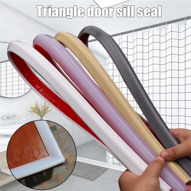 

1M Silicone Door Bottom Sealing Strip for Bathroom Water Blocking Stopper Shower Dam Flood Barrier In Stock