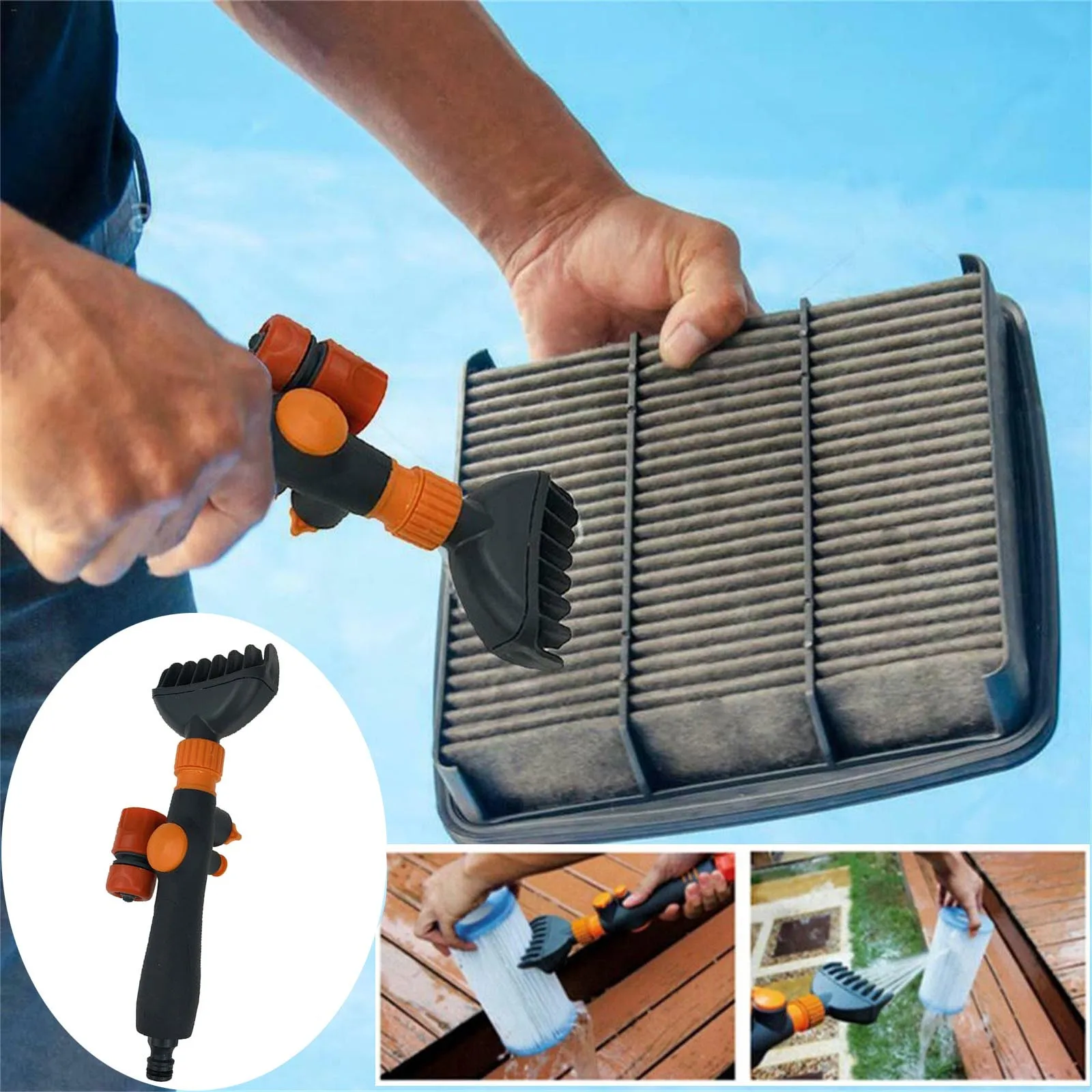 Livraison Gratuite 1 Pièces Filtre Nettoyant Brosse de Nettoyage À main Filtre Rinçage Outil Cepillo de limpieza del elemento filtrante