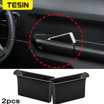 

2Pcs ABS For Suzuki Jimny 2019 2020 Armrest Phone Container Door Storage Box Handle Pocket Car Styling Interior Accessories