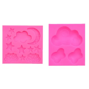

YJ.SHYU Star Moon Cloud Shape Silicone Mould 3D For Fondant Cake decorating Mold Gummy Chocolate form Baking Appliance Tools