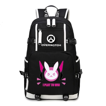 

New Game OW DVA Backpack All Heros Cosplay Anime School Bag Satchel Work Leisure Fashion Shoulder laptop Mochila Feminina