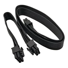 Atx cpu 8 pinos macho para dupla pcie 2x 8 pinos (6 + 2) cabo adaptador de alimentação macho para corsair fonte de alimentação modular (63cm + 23cm)