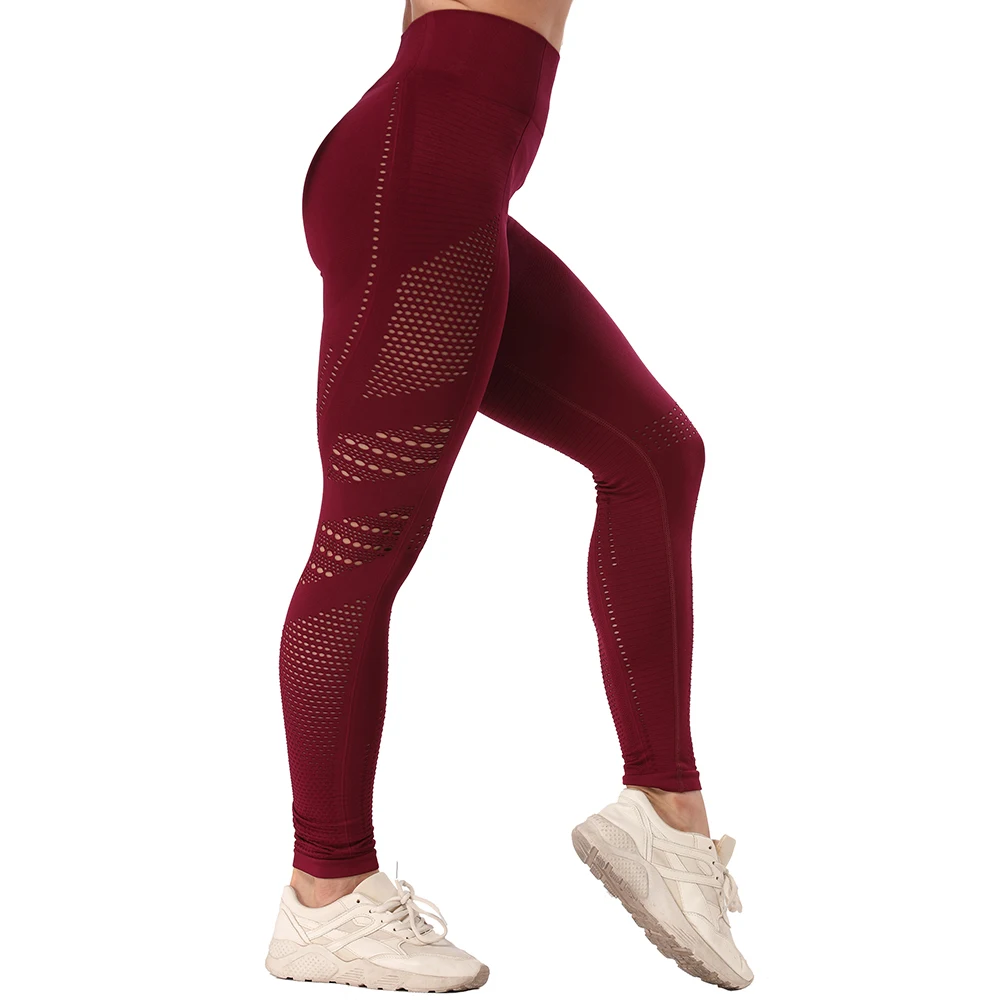 aerie crossover leggings New Hollow Out Leggings For Fitness Seamless Mesh Slim Leggings Women Push Up High Waist Sports Leggings Female Running Leggins fabletics leggings