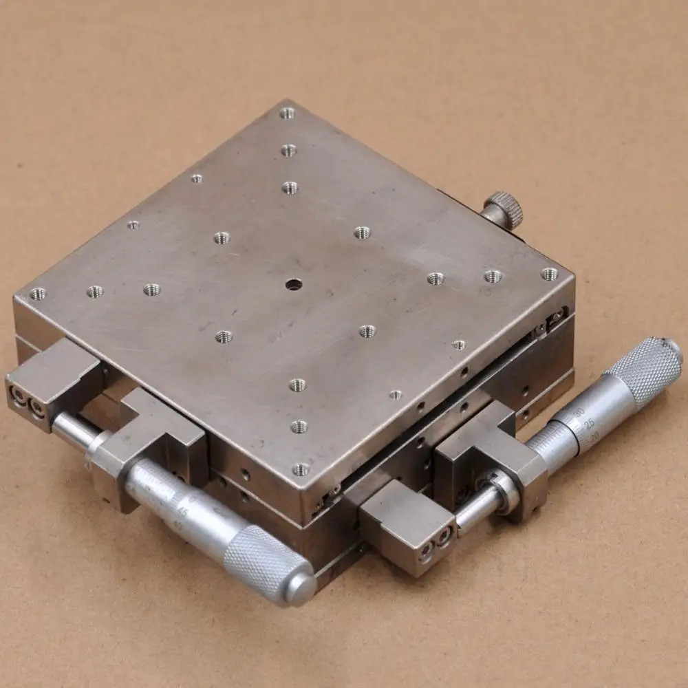 

XY axis GMT Taiwan MY100-SS stainless steel integrated table manual precision displacement fine-tuning sliding table 100mm