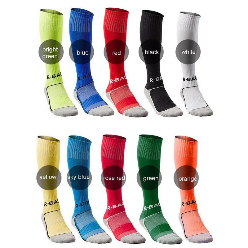 1 Pair Cotton Children's Football Socks For Age 3-13 Kids Boys Girls Durable Long Soccer Socks Sports Training Competition S M