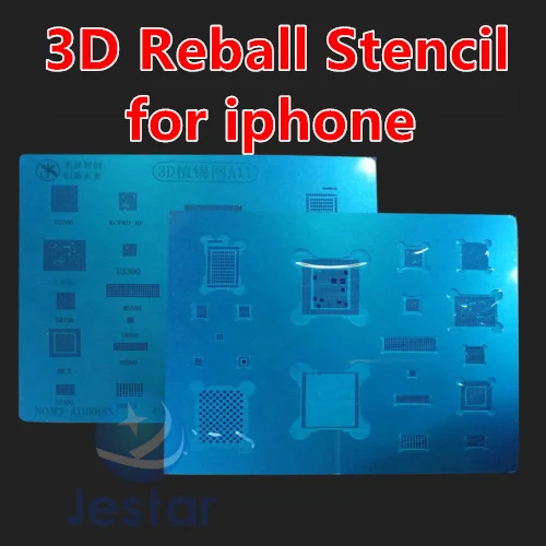 Mj A8 A9 A10 A11 A12 A13 A14 3D Bga Reballing Template Stencil Per Iphone 6 6S/6Sp 7/7P 8 /8P/ X Xs Xr Xs-Max 11 12 Pro/Max