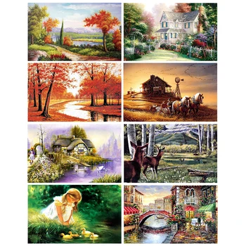 

1000pcs Educational Toys Landscape Jigsaw Puzzle DIY Paper Children Portable Interactive Present for Kids Adults Child