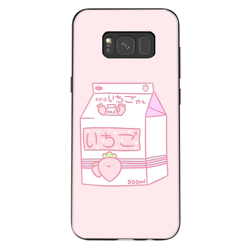 B7 Чехол для телефона из термополиуретана для samsung M10 M20 M30 M40 S10 S8 S9 плюс S10E S7 S6 край S7 края крышки Kawaii японский клубника молока - Цвет: B7