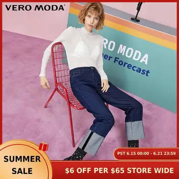 

Vero Moda Women's Rolled Cuffs Straight Fit Crop Jeans | 319349546