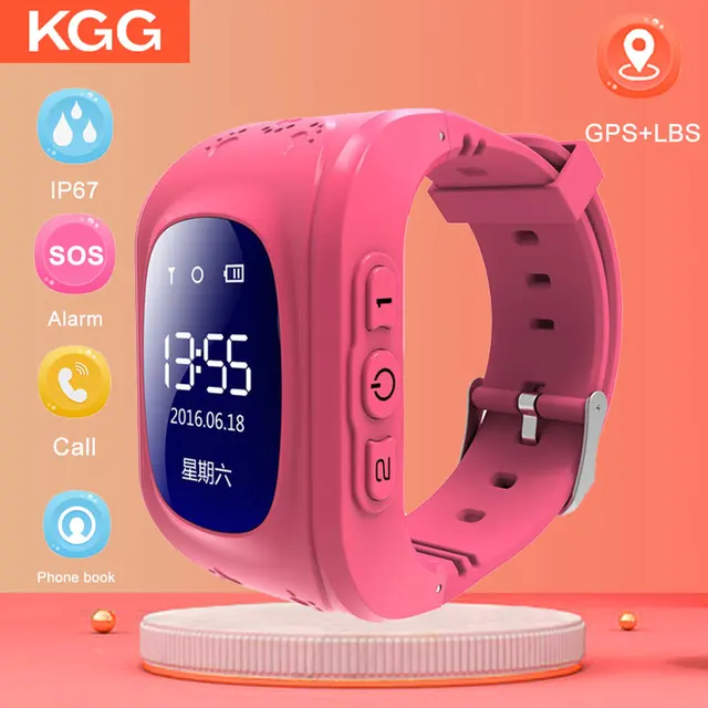 $US $16.21 Q50 Anti Lost OLED Child GPS Tracker SOS Smart Monitoring Positioning Watch Phone Kids GPS Baby Wat