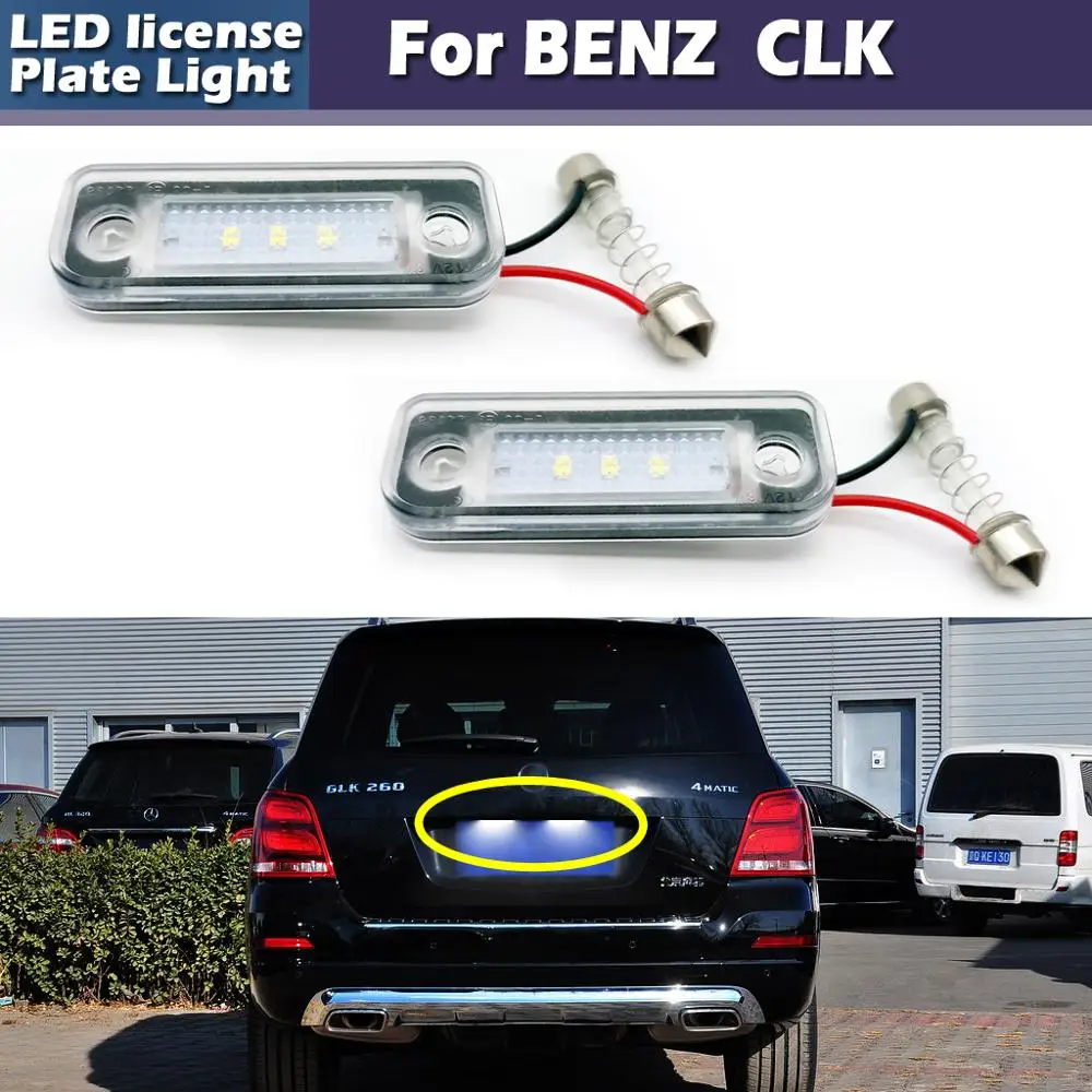 

LED License Plate Number Lamp Signal Lights For BENZ E-CLASS C-CLASS W203 CLS-CLASS C219 SLK-CLASS R171
