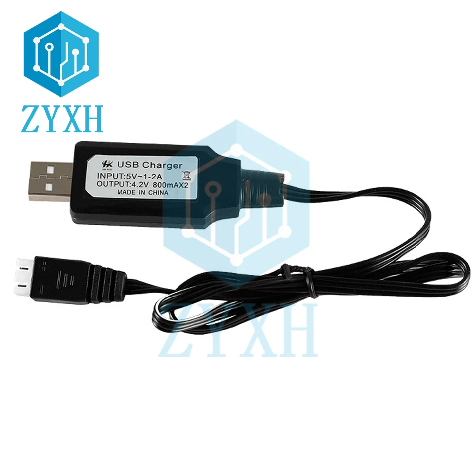 7.4V 800mA*2 XH-3P BMS 2S USB Charger Lipo Li-ion Battery Packs RC Toys Aircraft Car Robot Helicopter Charging LED Indicator Battery Charger