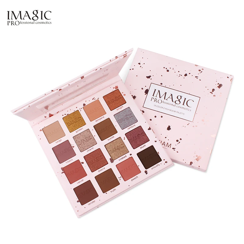 

IMAGIC 18 colors eye shadow pigments glitter eye shadow palette easy to wear eye daily makeup