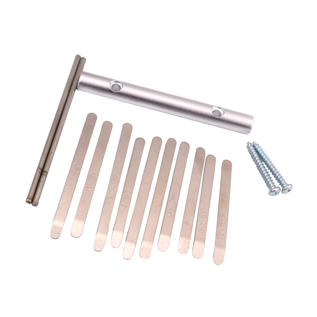 Изысканный 1 пакет стальных ключей планшет для 10 нот калимба Mbira DIY аксессуар