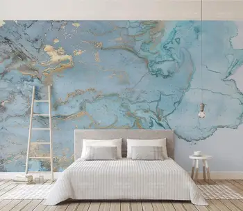

CJSIR Custom Large Murals Blue Gilding Texture 3D Wallpaper for Living Room Photo Mural Wall Paper TV Backdrop Bedroom Decor