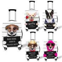 Funny Bad Guilty Dog Luggage Cover Travel Accessories Elastic Suitcase Protective Cover Anti-dust Case Covers For 18-28 Inch 1