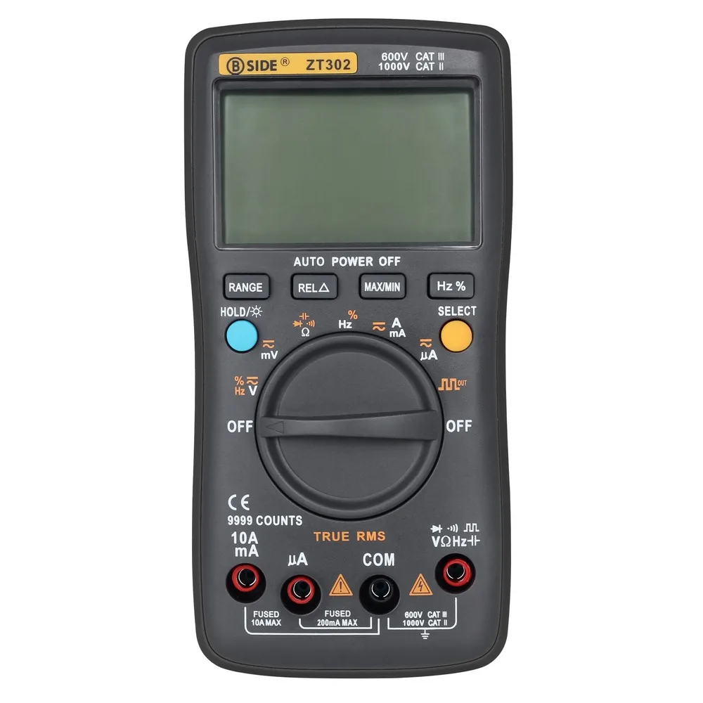 

BSIDE ZT100 Digital Multimeter True RMS Auto Range Multimetro Voltmeter Ammeter Capacitance Temperature Ohm HZ NCV Tester