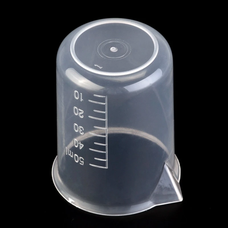 Set of 4 Measuring Cup Labs Plastic Graduated Beakers 50ml 150ml 250ml 500ml(Transparent