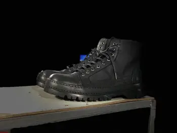 

CC4 high quality Handmade cowhide genuine Italian cow leather & water proof canvas stylish durable boot