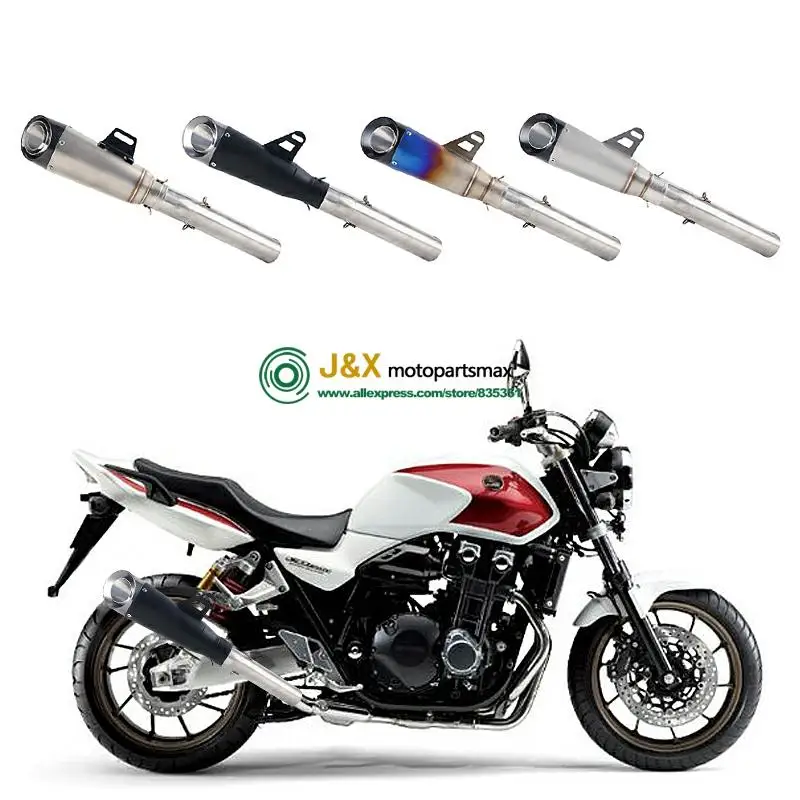 Мотоцикл полный системы глушитель Escape дБ убийца слипоны для Honda CB1300 CB 1300 среднего контакта трубы 2003 до 2013