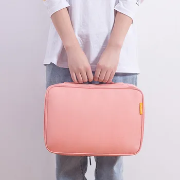 

Document Storage Box Household Portable Multi-layer Account Book Passport Card Package Organizer Bag Ziplock Bag for Travel