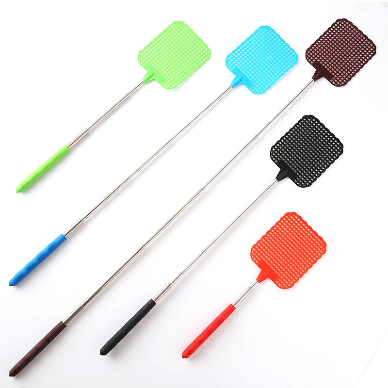 

1pcs Random Color Extendable Flies Swatter Plastic Flexible Simple Pattern Fly Swatter Prevent Pest Mosquito Insect Tools