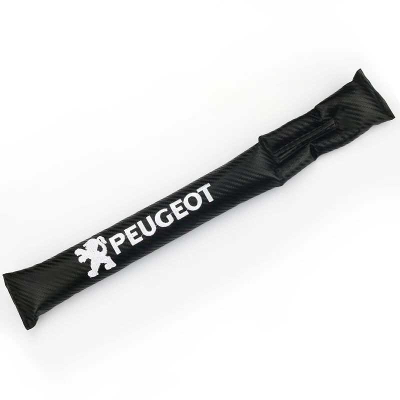 Углеродное волокно Герметичная крышка чехол для peugeot 206 207 307 3008 2008 308 408 508 301 208 аксессуары - Название цвета: Черный
