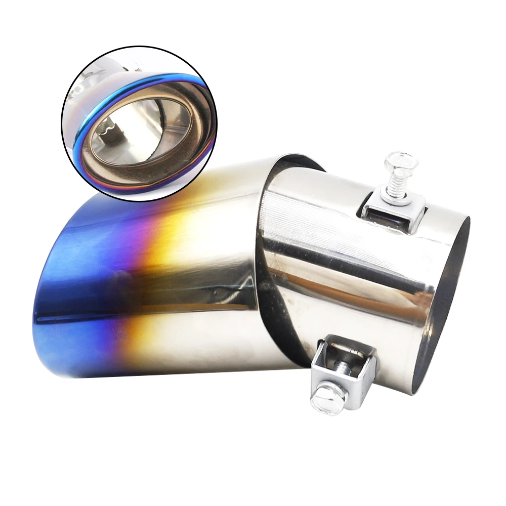Car accessories tail throat exhaust pipe decoration for Ford Focus MK2 MK3 MK4 Fiesta Ecosport Mondeo Fusion kuga Escape car exhaust tail pipe