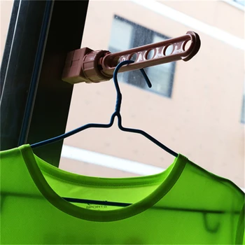 

New Creative 5-Hole Indoor Window Frame Drying Rack Travel Clothes Rail Hanger Household Wall-Hook