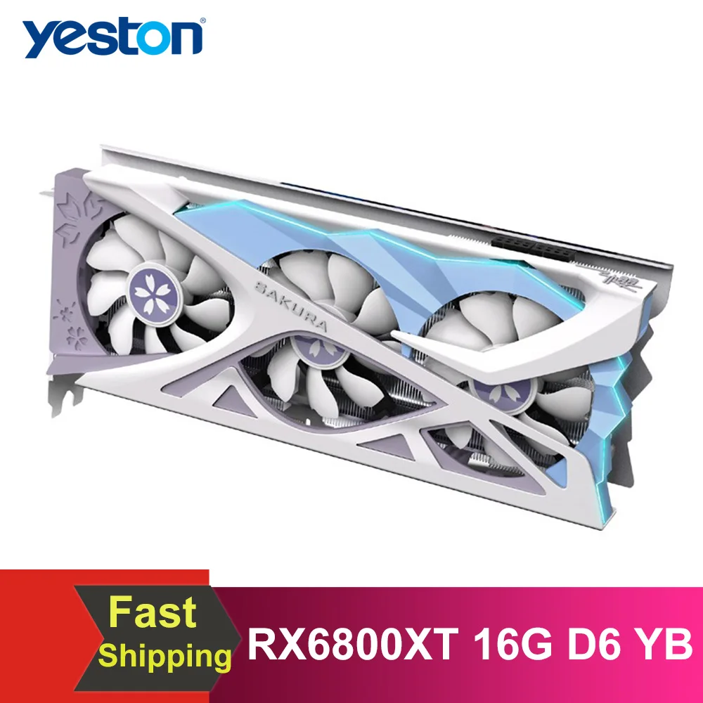 Игровая видеокарта Yeston RX6800XT-16G D6 YB с памятью 16 Гб/256 бит/GDDR6 режим двойного