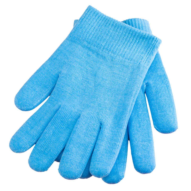 Blue gloves Многоразовые гель-содержащие спа-носки перчатки увлажняющие отбеливающие отшелушивающие гладкие Руки Уход за ногами для взрослых маска для рук - Цвет: Blue gloves
