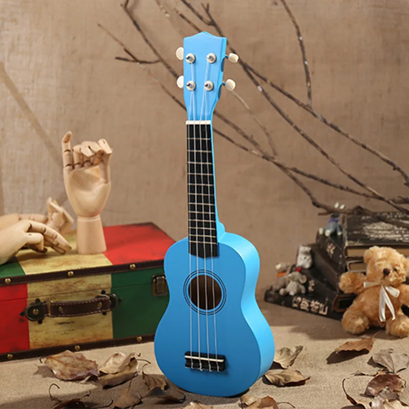 21 inch Soprano Ukulele 4 Strings Hawaiian Guitar Uke+ String+ Pick For Beginners kid Gift