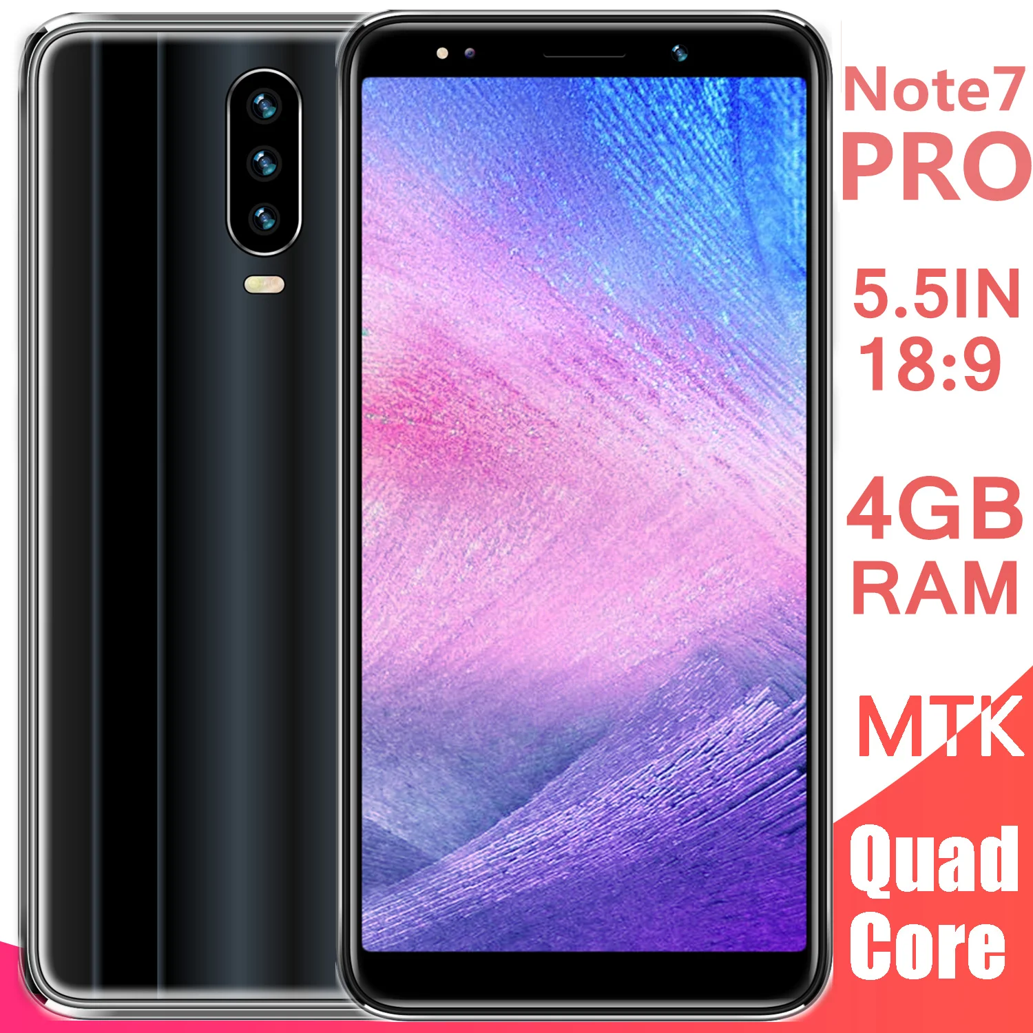 Оригинальный мобильный телефон Note7 PRO 4 Гб ОЗУ 64 ПЗУ 5 дюймов камера 8 Мп смартфоны