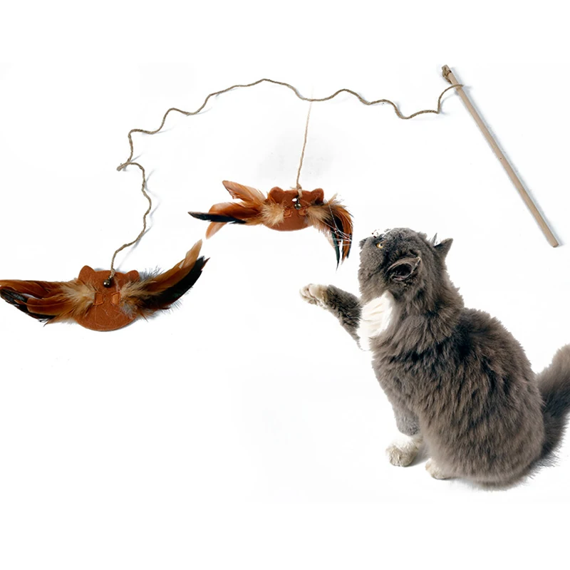 Pet прутик палка деревянная игрушка для кота цветная мышь в форме животного Catcher игрушка-палочка для прорезывателя кошек