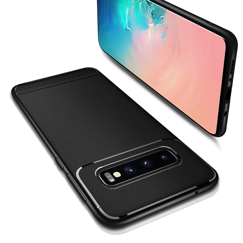 

For Samsung Galaxy S10 S9 Plus Phone Case Soft Silicone Case for Galaxy A50 A70 A10 A30 A40 A20 M30 M20 M10 Carbon Fiber Cover
