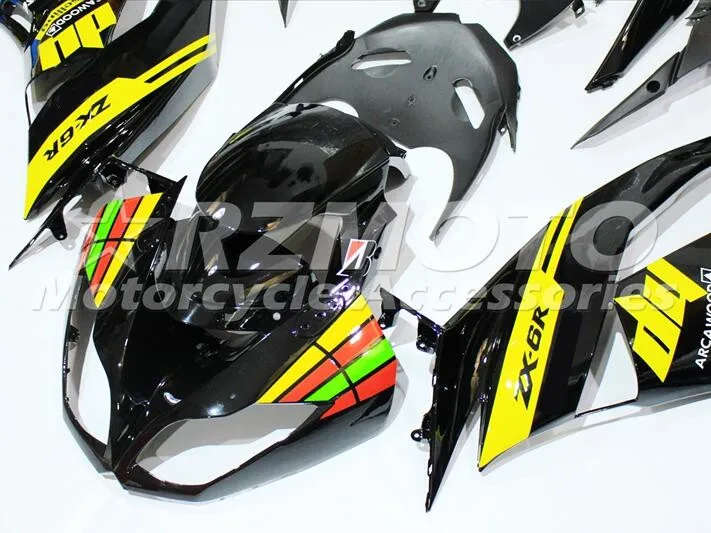Топ литья под давлением ABS Обтекатель Набор подходит для Kawasaki ZX6R 2009 2010 2011 2012 Обтекатели ZX-6R 09 10 11 12 ниндзя 636 на заказ