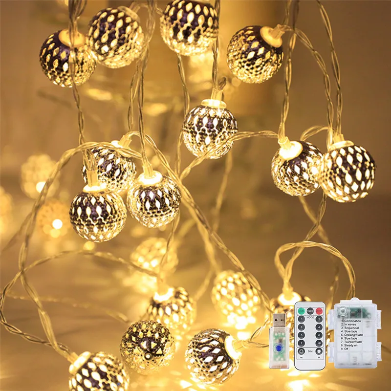 Led Moroccan Ball Light String Balls Led Fairy String Lights Led