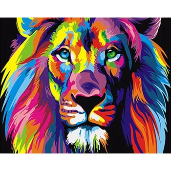 

New 2020 Frameless Lion DIY Painting By Numbers Animal Modern Wall Art Picture Acrylic Paint On Canvas For Home Decor Artwork