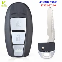 Keyecu本物のoemスマートリモートキー 3 ボタン 433mhz ID47 スズキswiftキザシ 2010-2016 fcc id: TS008 p/n: 37172-57L10