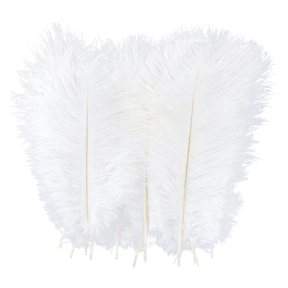 Natural White Ostrich Feathers 10pcs/lot 15-20cm/25-30cm/30-35cm Wedding Home Decoration Table Centerpiece Crafts