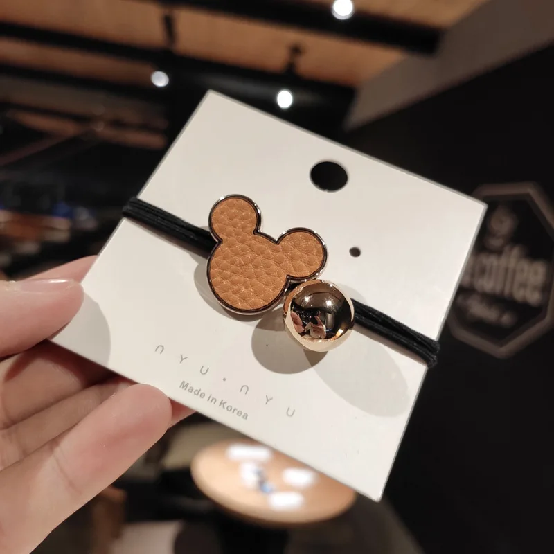 Резинка для волос с героями Диснея принцессы мультфильма Микки Маус круглая