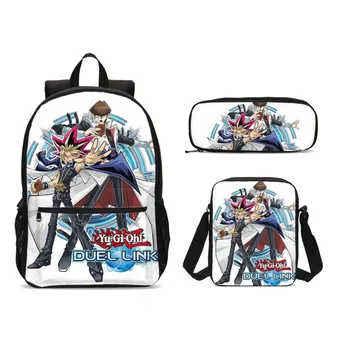 

3pcs/Sets New 2020 Children School Bags Set Duel Monsters Kids School Backpack Boys Primary Student Bookbag Elementary Schoolbag