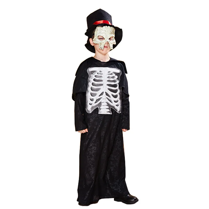 

SATCOPY Carnival Halloween cosplay stage clothing for Boy Mr.Grim Costume Cosplay Kid Child Horror Death Vampire