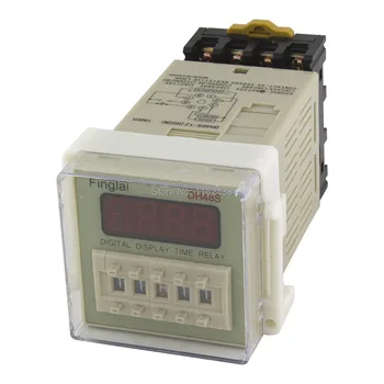 

DH48S-1Z on delay SPDT time relay AC 220V 110V AC/DC 24V 12V with socket DH48S series delay timer with base