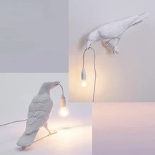 Итальянская светодиодная настенная лампа Seletti с птицами, художественный декор, настенная лампа для дома с птицами, лампа для гостиной с птицами, мебель для животных, лампа для птиц