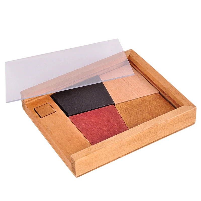 

Luban Lock Brain Teaser Wooden Jigsaw Puzzle Board Geometric Shape IQ Game Puzzle Toys For Children Adult Classic Toys Education