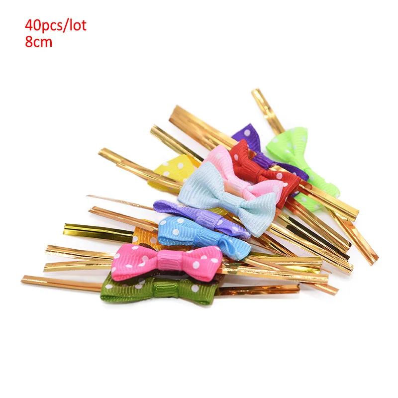 100 шт./лот, прозрачный пластиковый пакет для подарка, конфета, леденец, печенья, упаковочный целофан, сумка для свадебной вечеринки, подарочная сумка - Цвет: 40pcs Multicolor